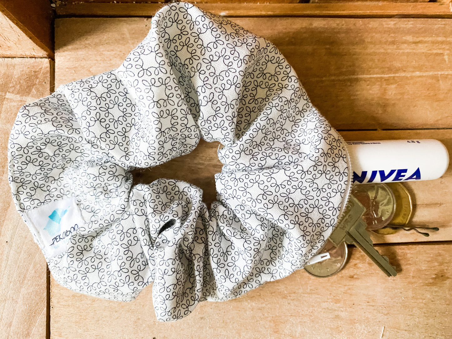 Chouchous à zip pochette - Motifs blanc