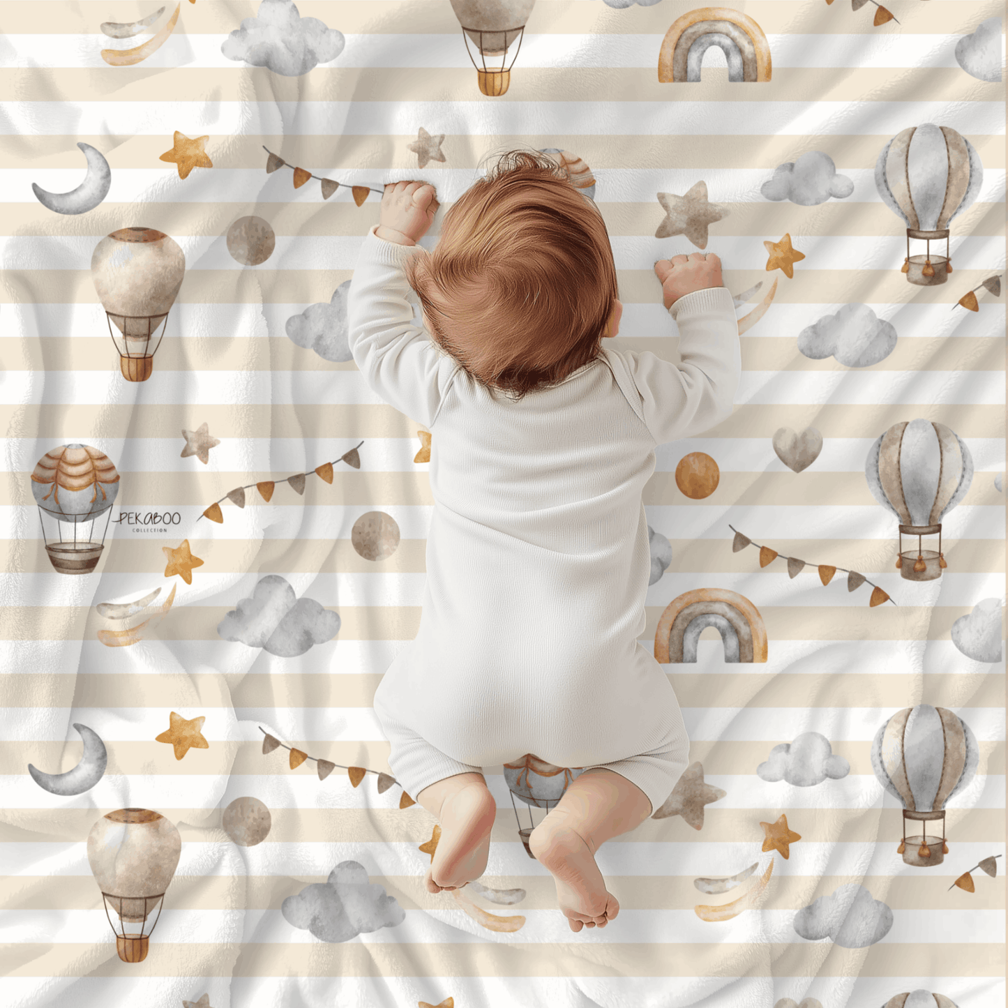 Couverture magiks - Montgolfières bold stripes