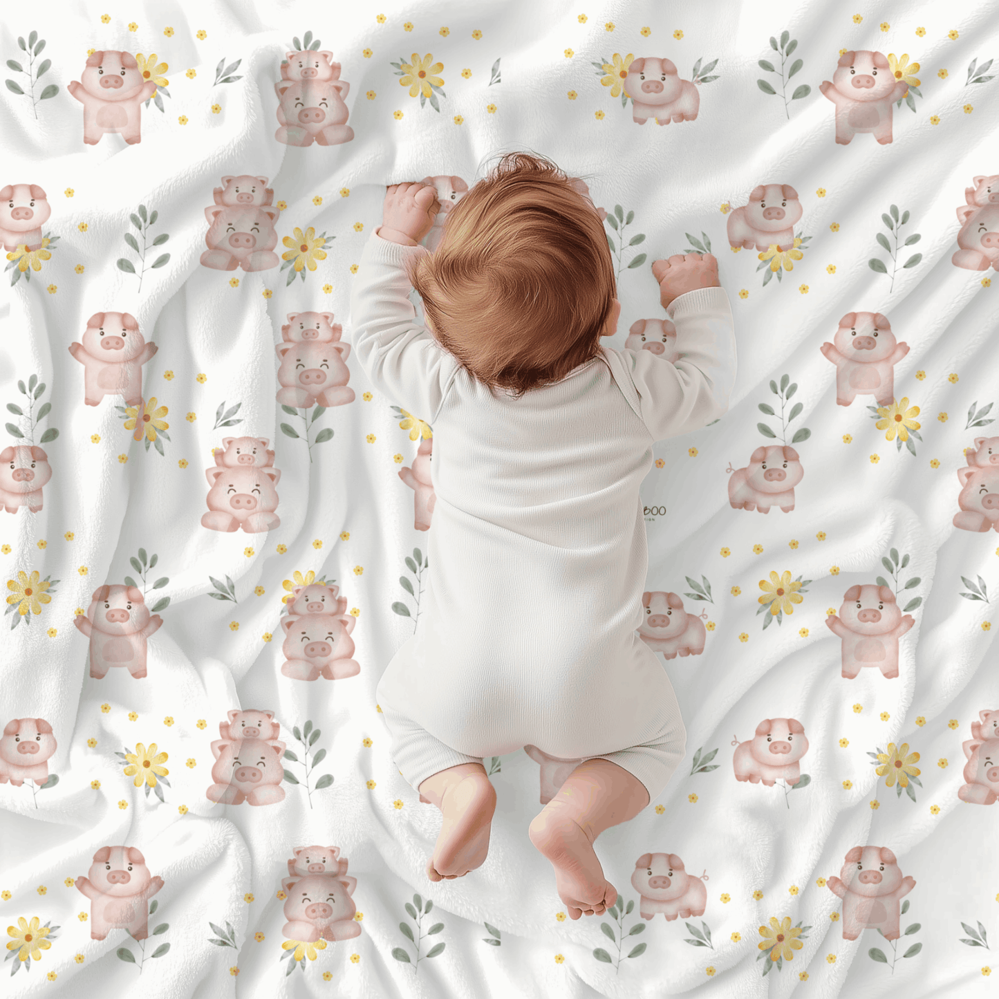 Couverture magiks - Petit cochon rose