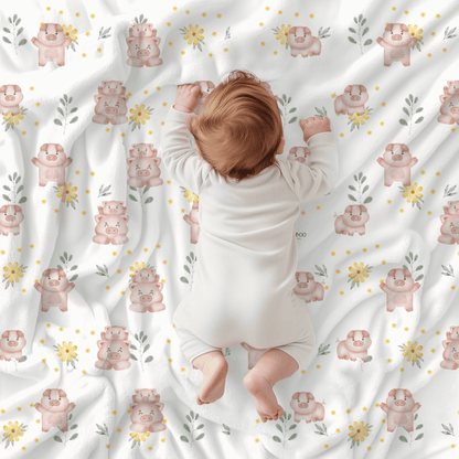 Couverture magiks - Petit cochon rose