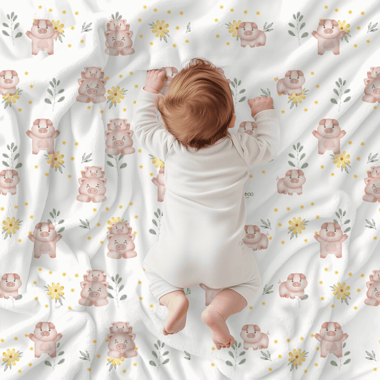 Couverture magiks - Petit cochon rose