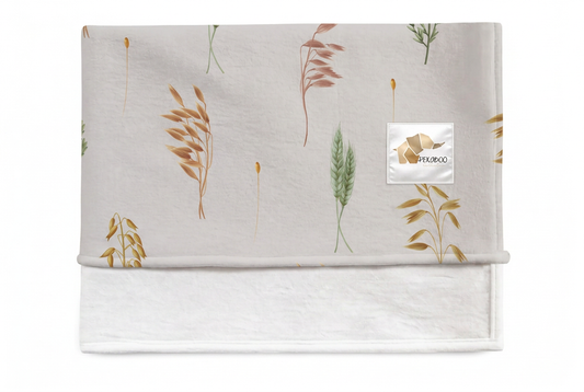 Couverture magiks - Feuillages de blé fond beige