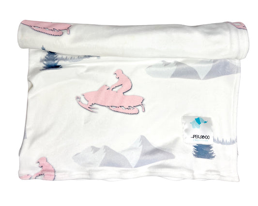 Couverture magiks - Motoneige rose
