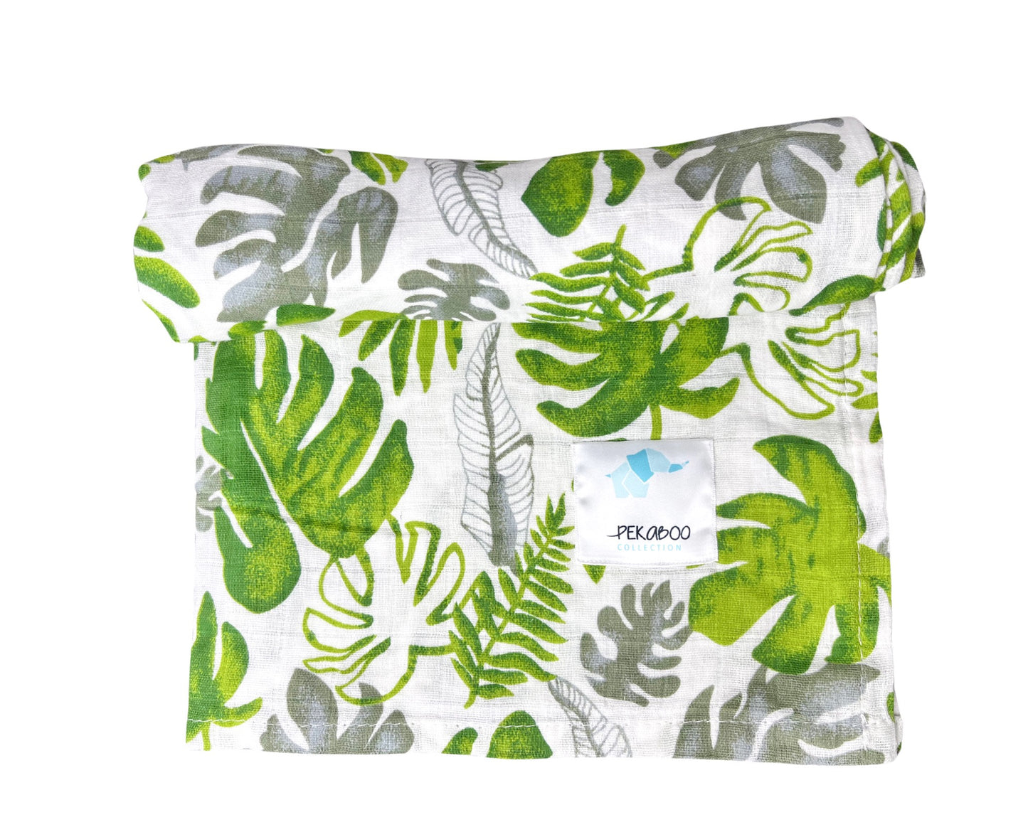 Couverture mousseline de coton - Monstera