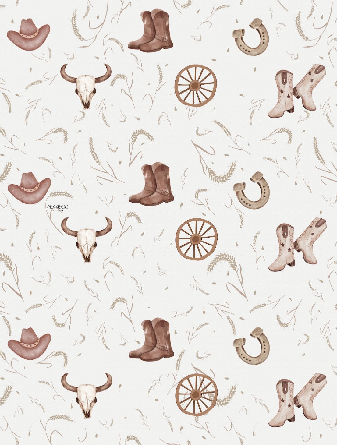 Couverture minky - Western