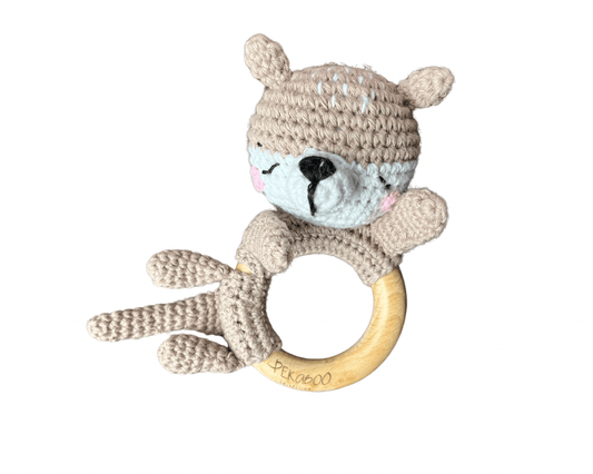 Hochet bois et crochet - Cuty bear