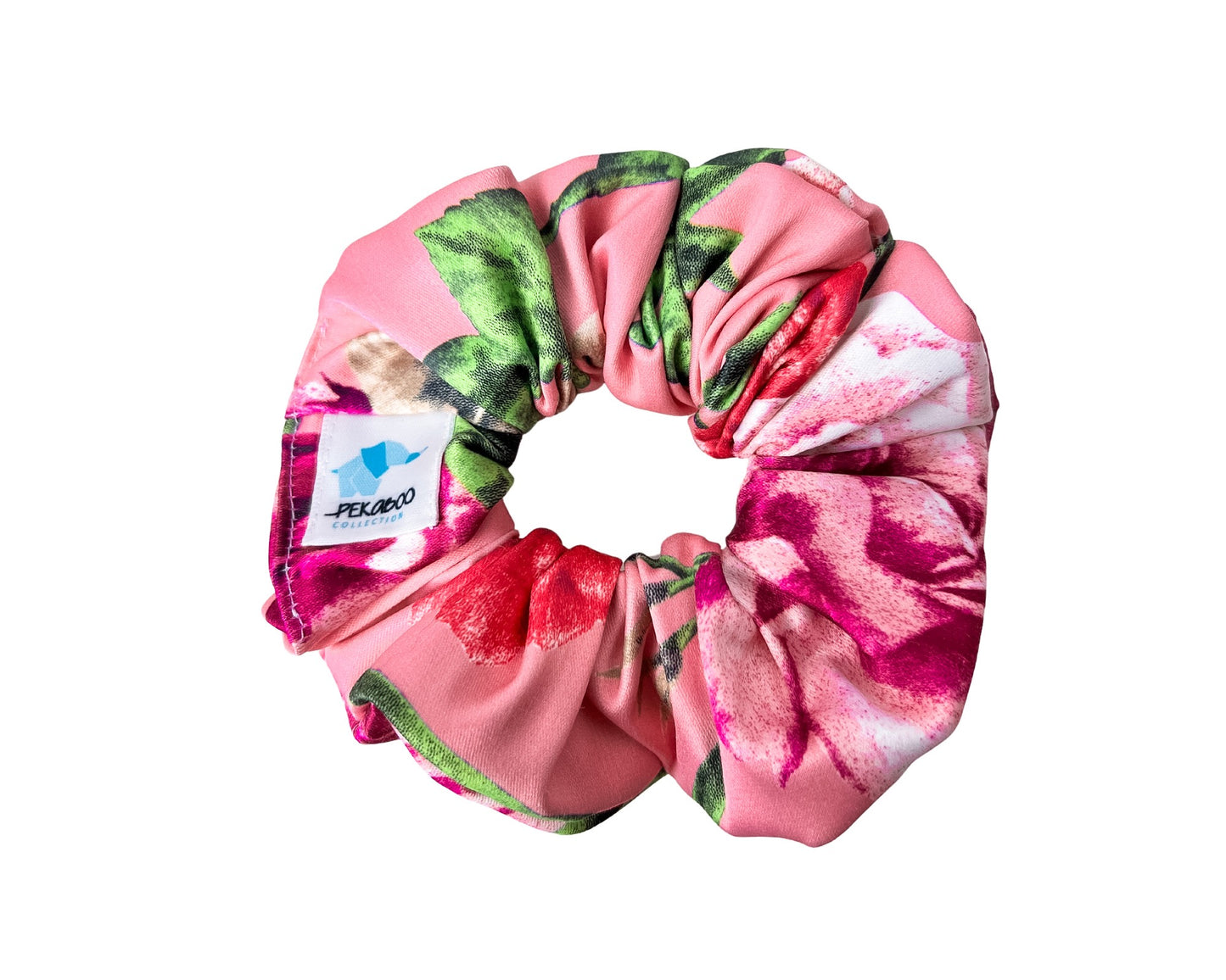 Chouchou élastique pour cheveux - Satin roses