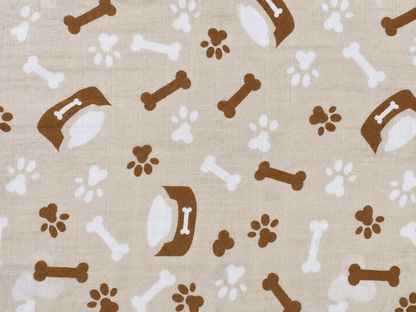 Couverture mousseline de bambou - Pattes & os