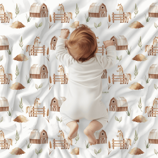 Couverture magiks - Chevaux beige