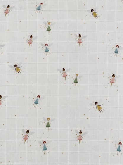 Couverture mousseline de bambou - Petites fées