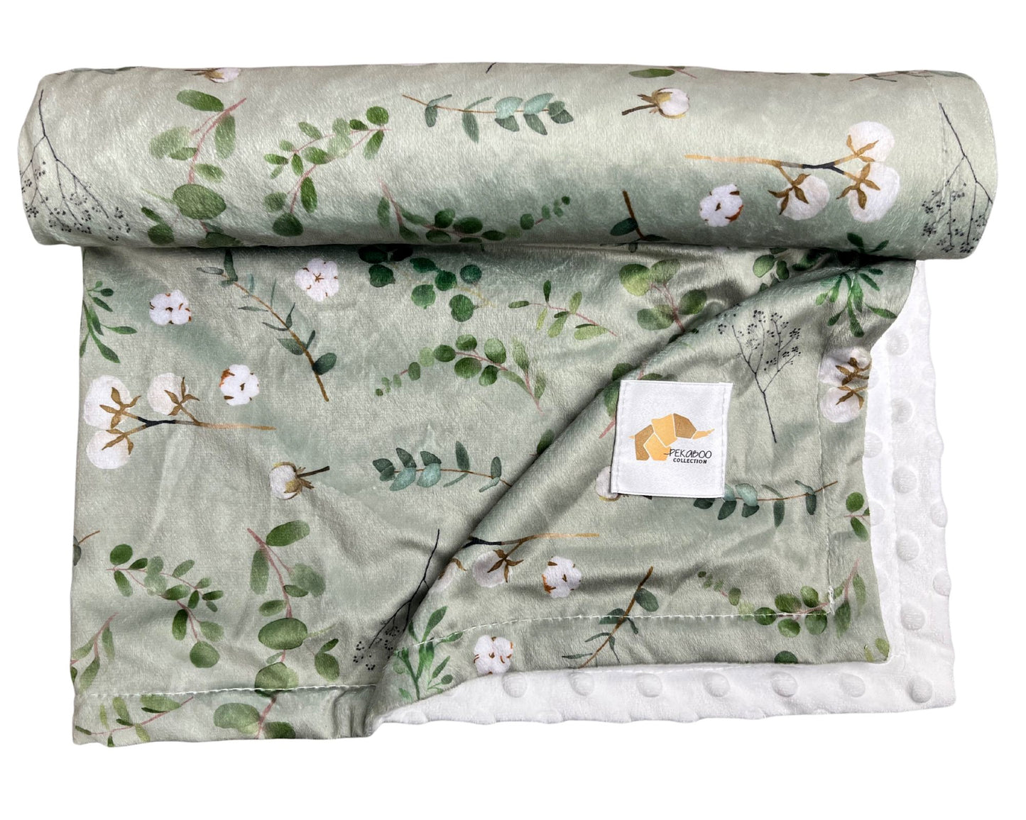 Couverture minky - Fleur de coton et sunset