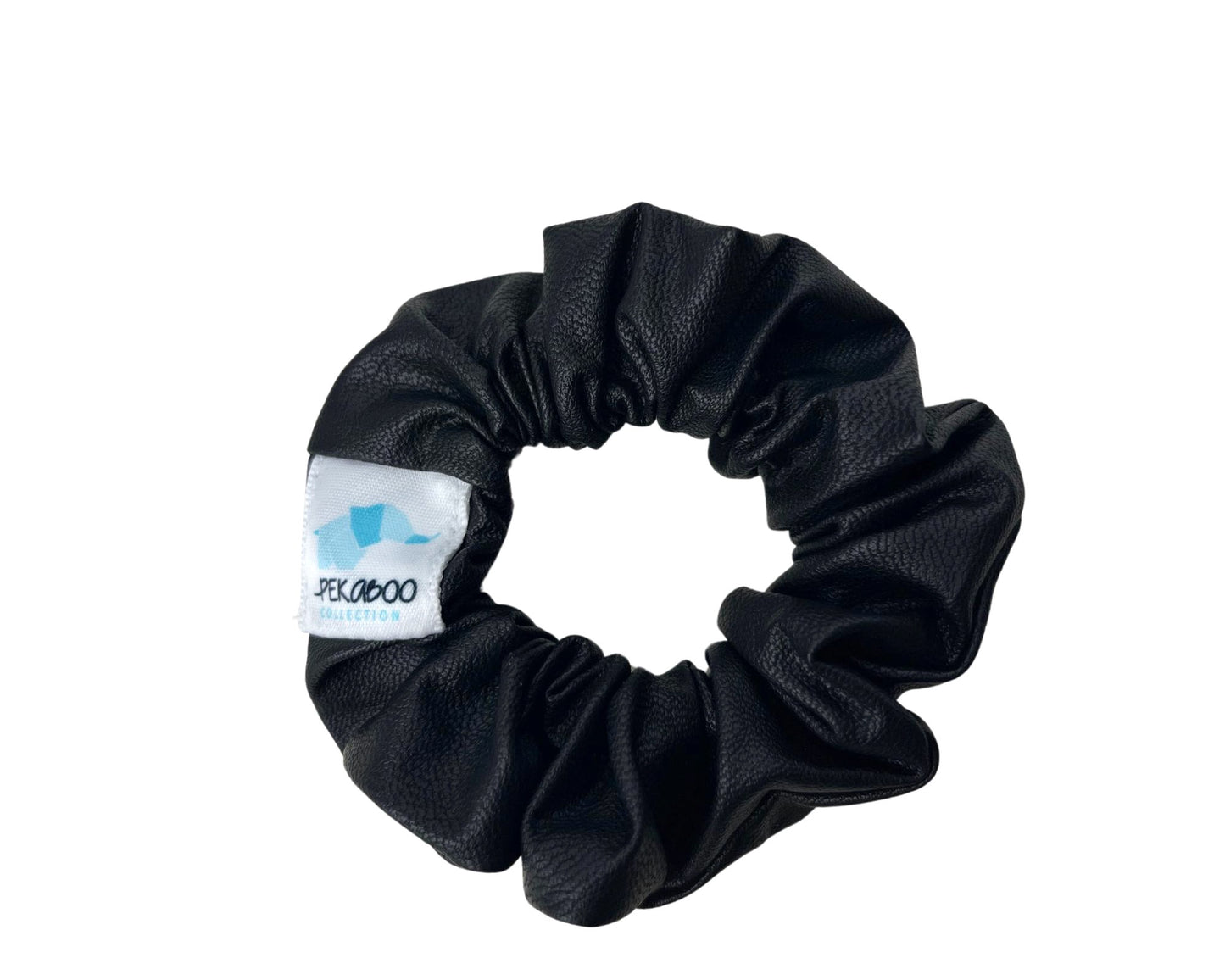 Chouchou élastique pour cheveux - Cuirette noir