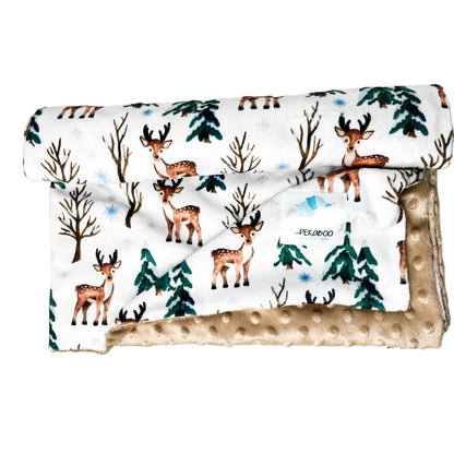 Couverture minky - Bambi & sapin