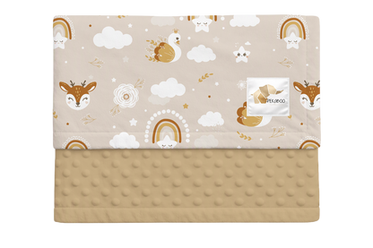 Couverture minky - Bambis et cygnes