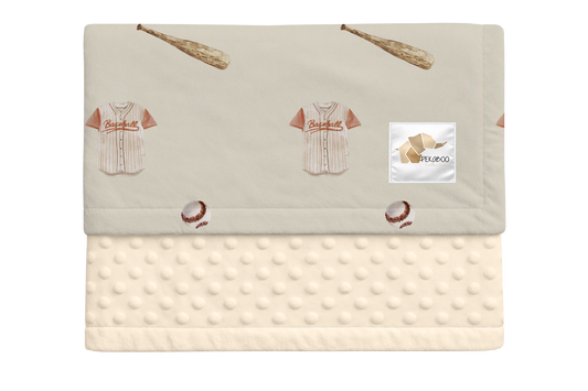 Couverture minky - Baseball