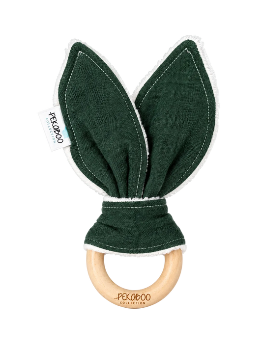 Oreilles de lapins craquantes - Uni vert forêt