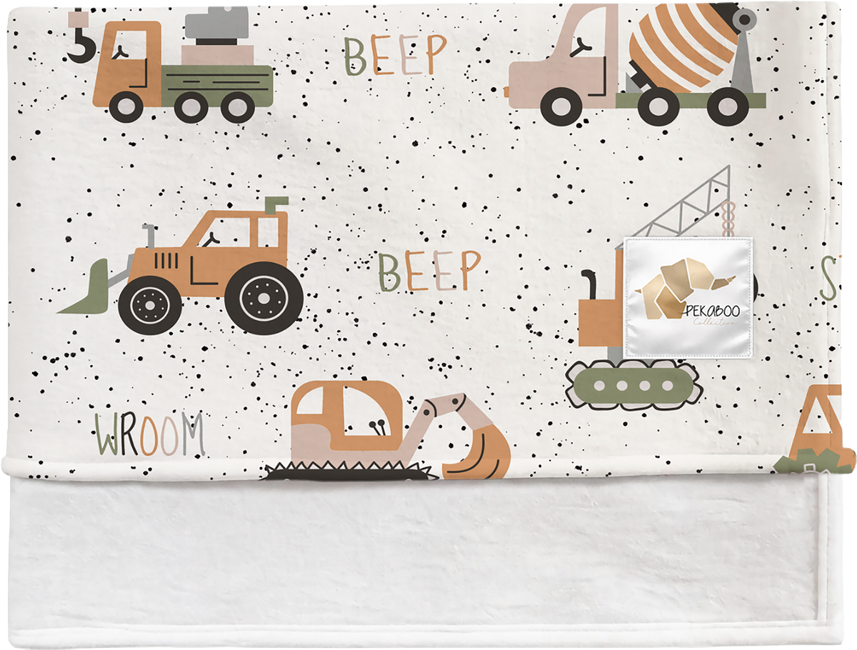 Couverture magiks - Camions de construction rust sauge