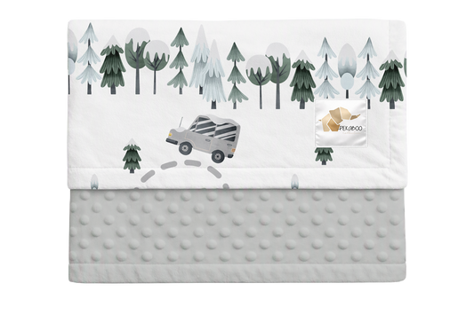 Couverture minky - Camions d'hiver