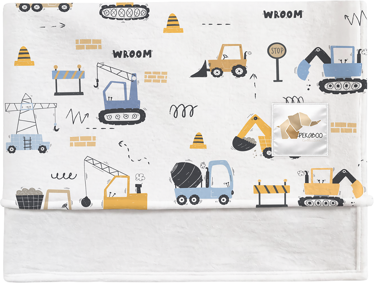 Couverture magiks - Camions de construction bleus