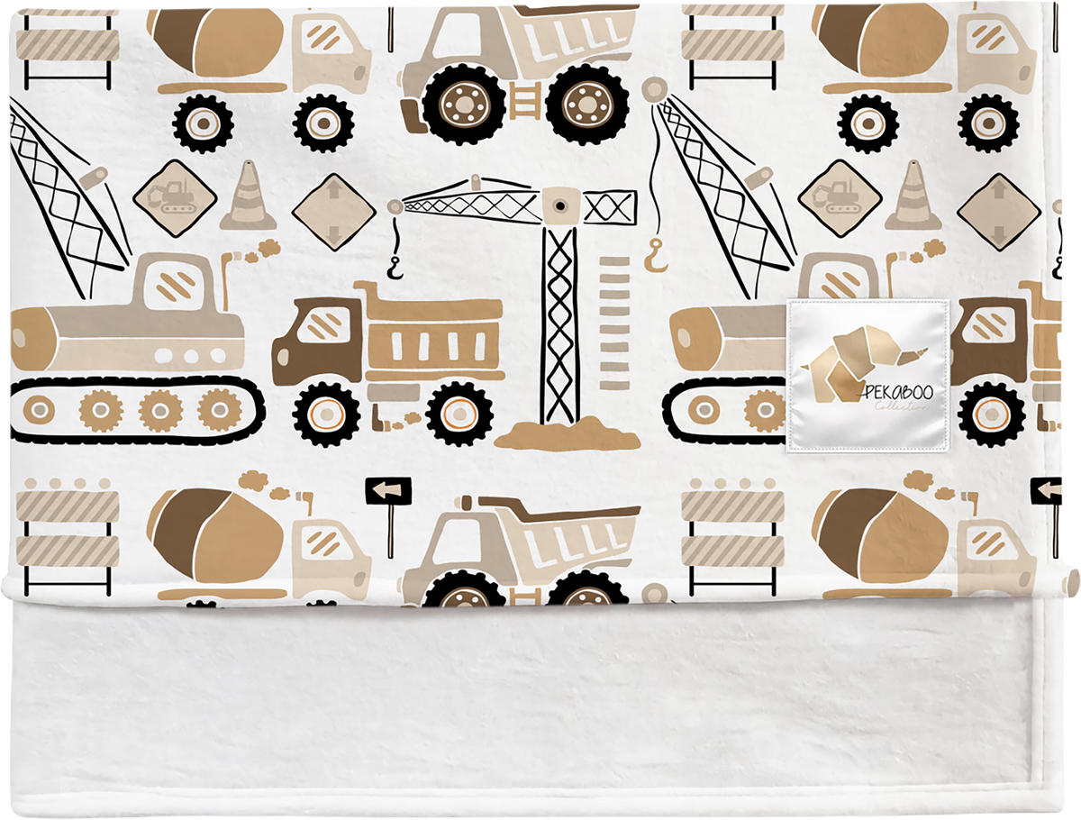 Couverture magiks - Camions de construction beiges