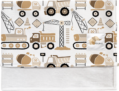 Couverture magiks - Camions de construction beiges