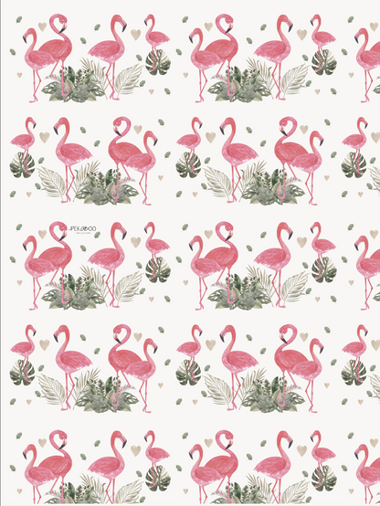 Couverture minky - Petits flamants rêveurs