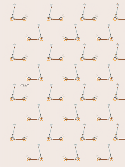 Couverture minky - Trottinettes