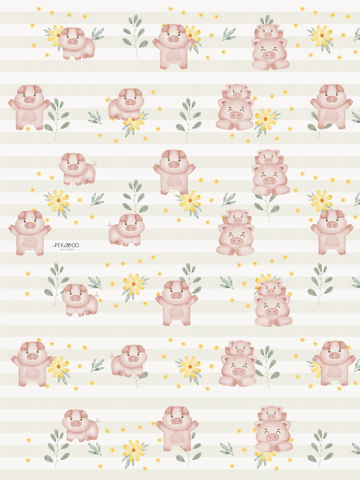 Couverture magiks - Petits cochons roses bold stripes