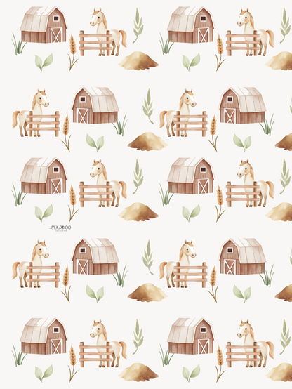 Couverture magiks - Chevaux beiges