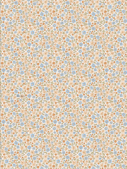 Couverture magiks - Fleuri rustique bleu