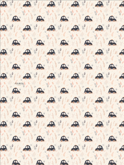 Couverture magiks - Voitures vintage noires et feuillages dorés