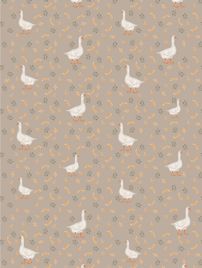 Couverture minky - Oies