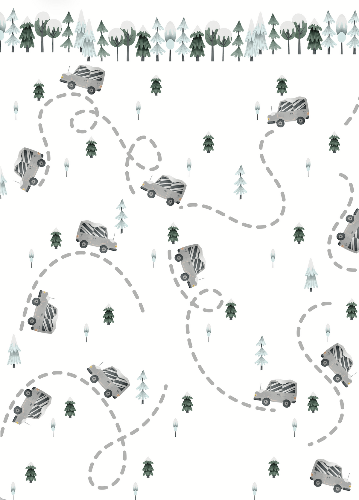 Couverture minky - Camions d'hiver