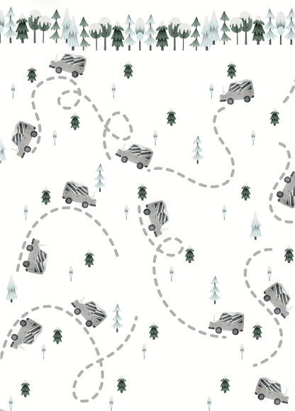 Couverture minky - Camions d'hiver