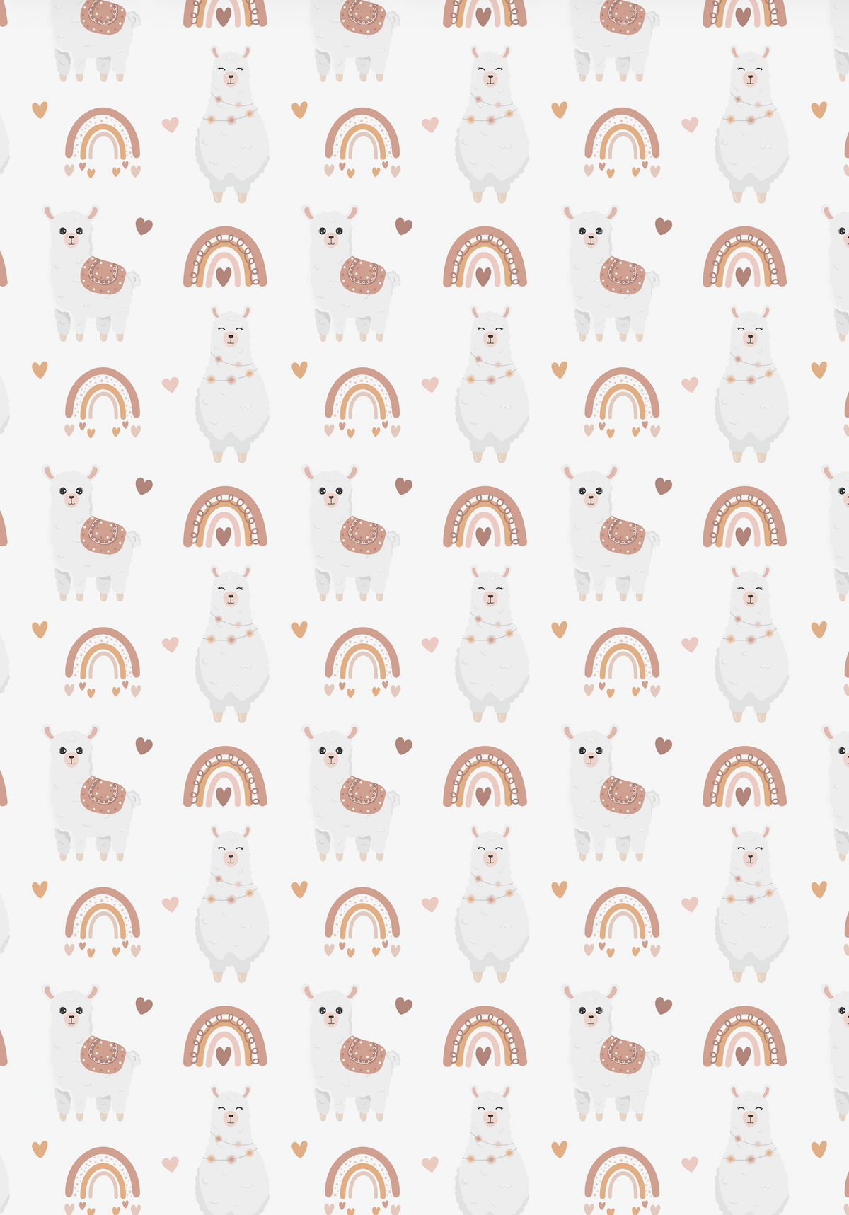 Couverture minky - Lamas beiges