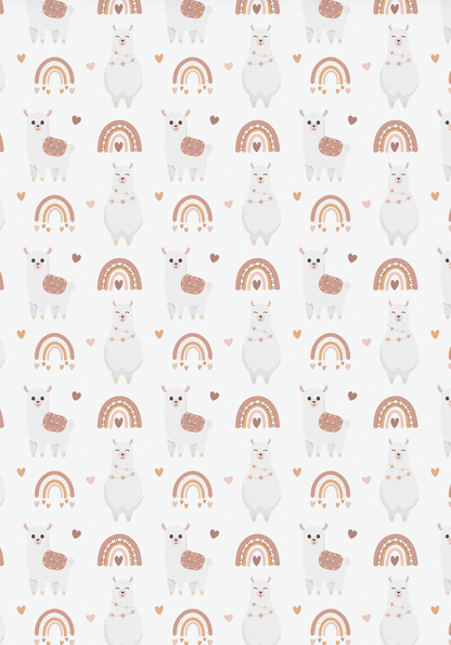 Couverture minky - Lamas beiges