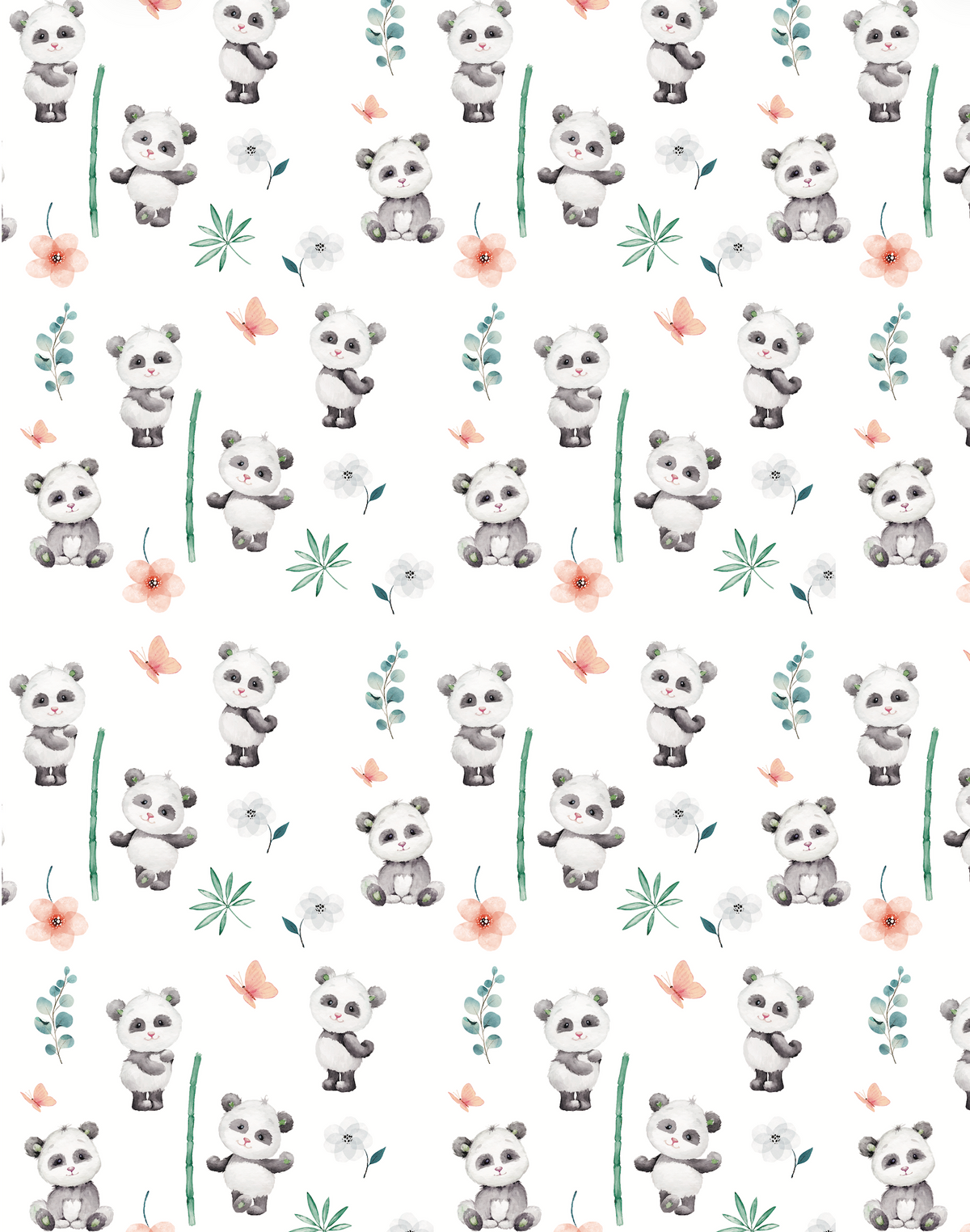Couverture minky - Pandas