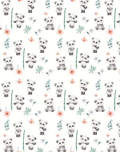 Couverture minky - Pandas