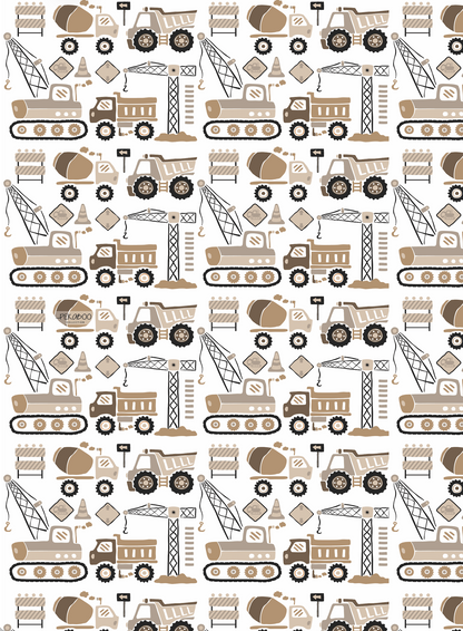Couverture magiks - Camions de construction beiges