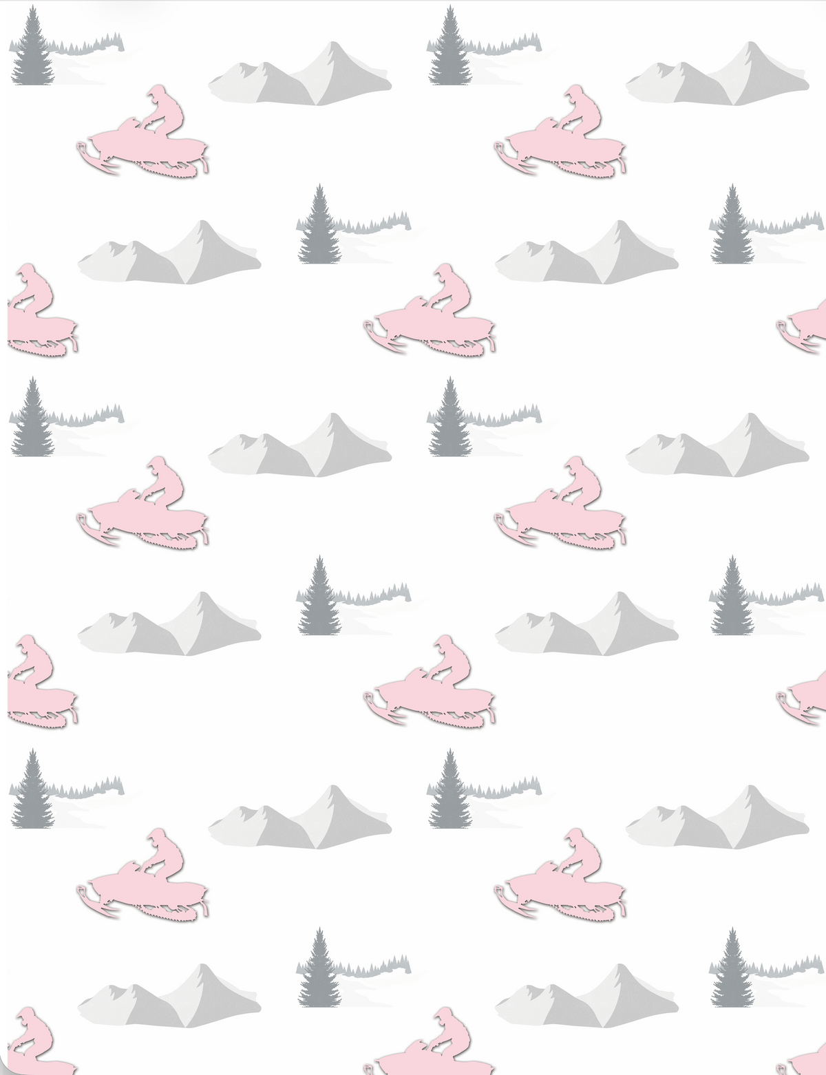 Couverture magiks - Motoneiges roses