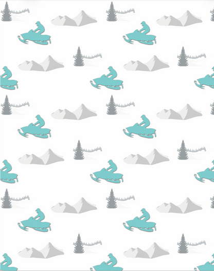 Couverture magiks - Motoneiges turquoise