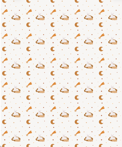 Couverture magiks - Lamas nuages rouille