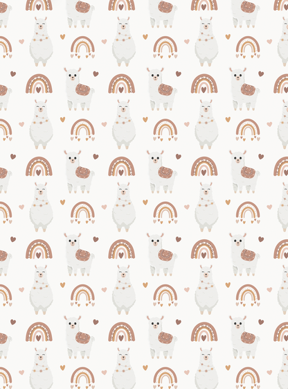 Couverture magiks - Lamas beiges
