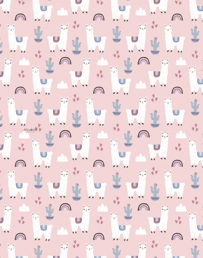 Couverture magiks - Lamas roses