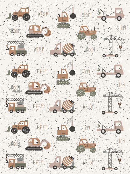 Couverture magiks - Camions de construction rust sauge