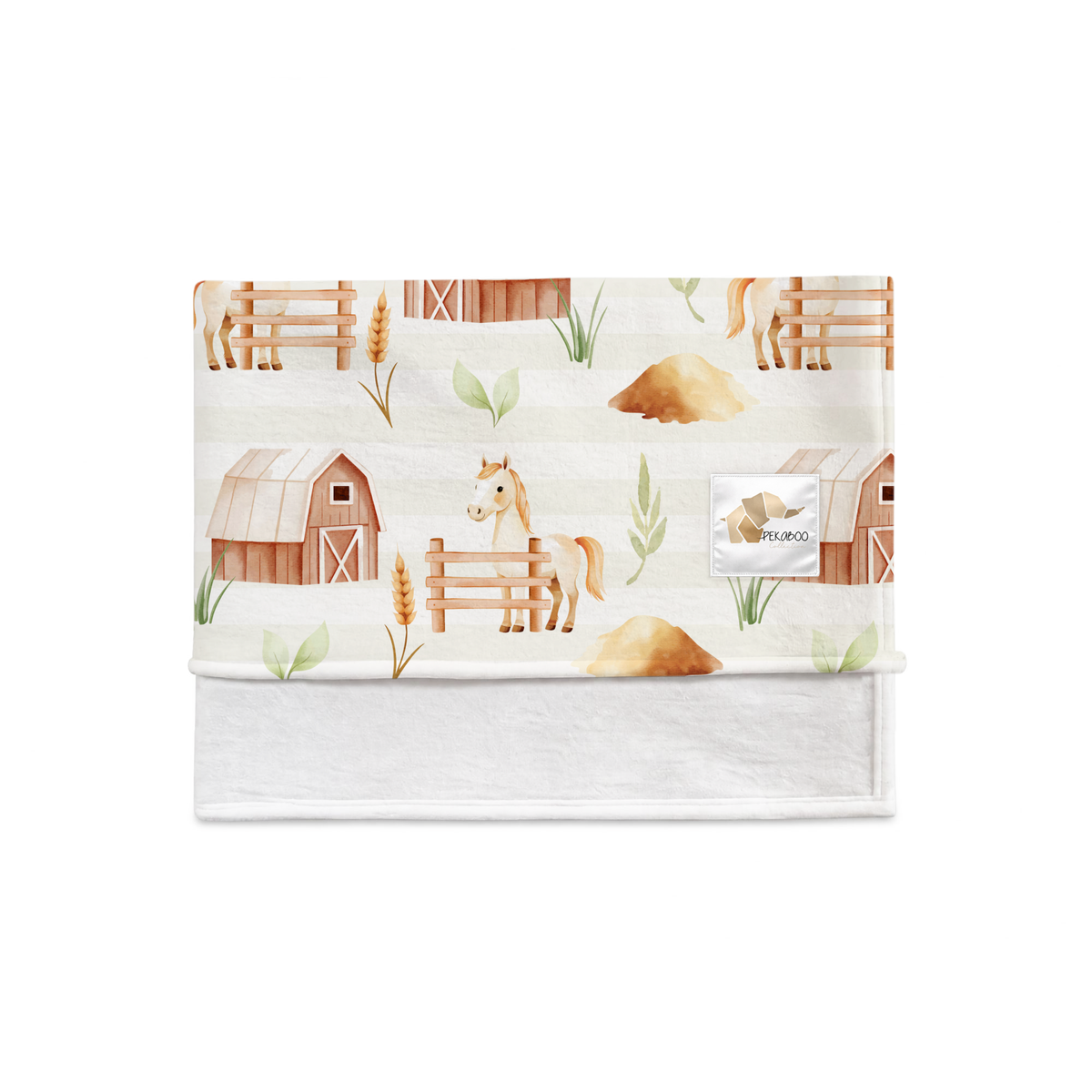 Couverture magiks - Chevaux beiges bold stripes