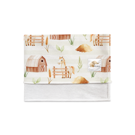 Couverture magiks - Chevaux beiges bold stripes