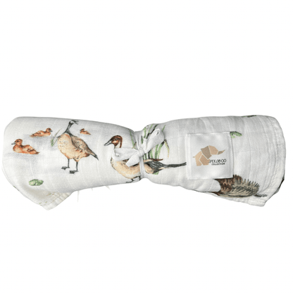Couverture mousseline de bambou - Canards