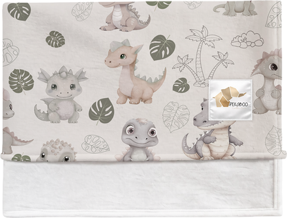 Couverture magiks - Dinos palmiers vert safari