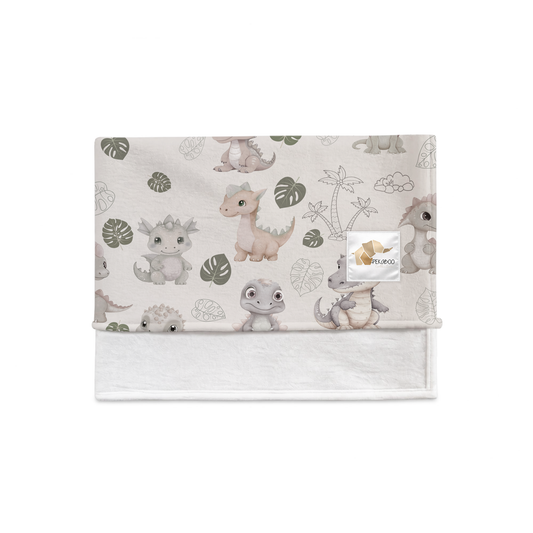 Couverture magiks - Dinos palmiers vert safari